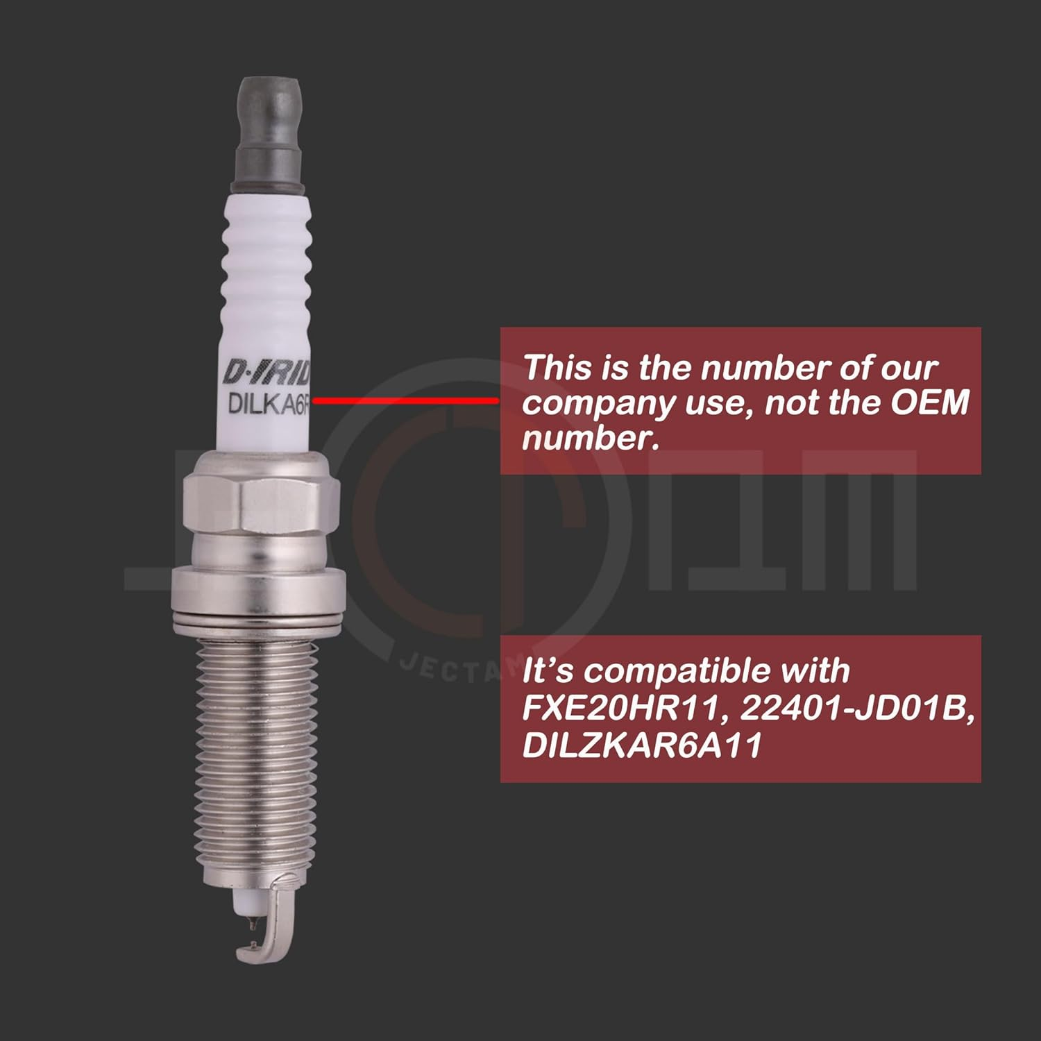 Jectam Iridium Spark Plug 4 PCS 22401-JD01B FXE20HR11 Compatible with 2007-2012 Altima 2007-2016 Cube Micra Nv200 Rogue Sentra Versa image number 1