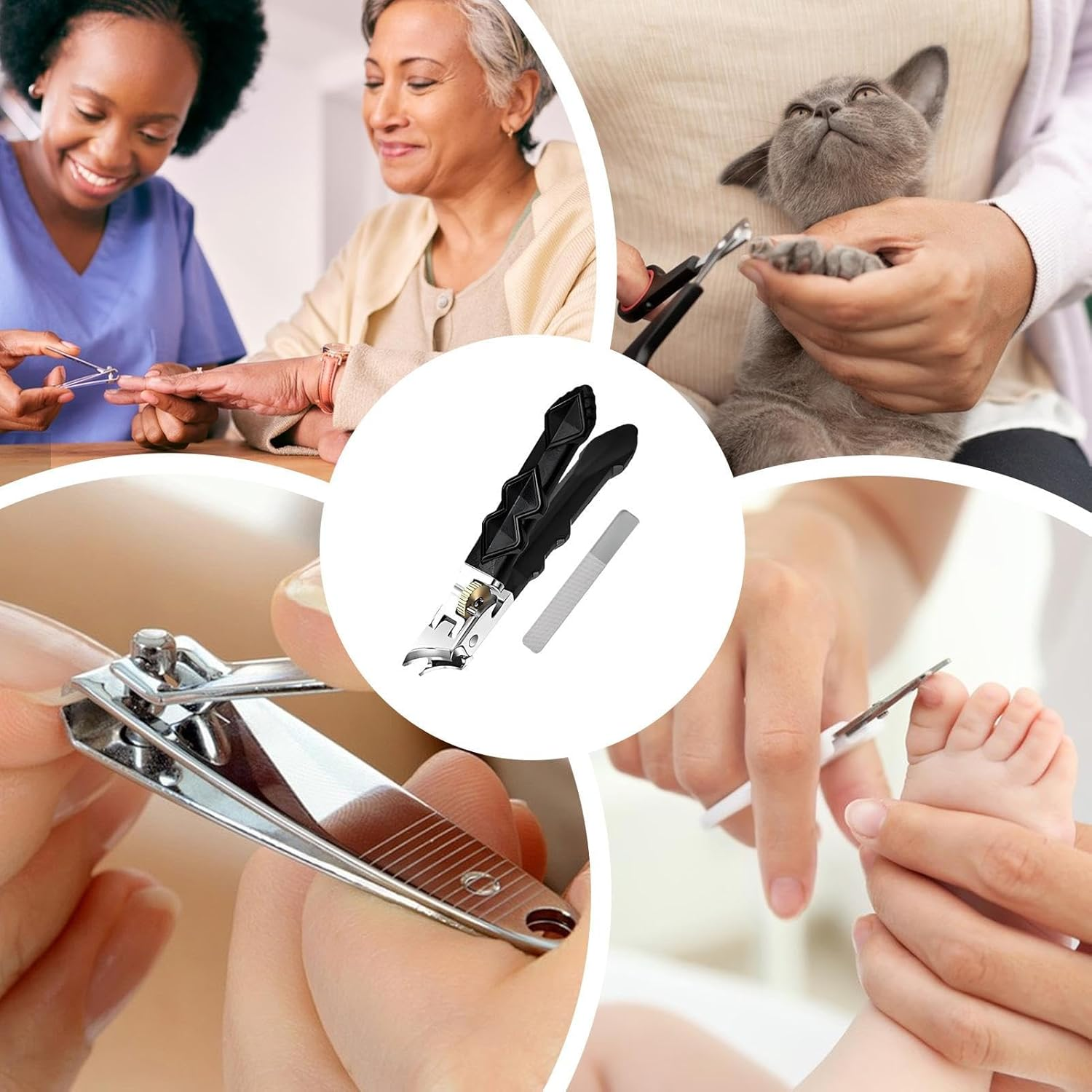 Toenail Clippers for Thick - Slanted Heavy Duty Nail Clippers - Beauty and Health Supplies for Men Women Kids Elderly Adults Bath Home Spa Salon Travel Household image number 3