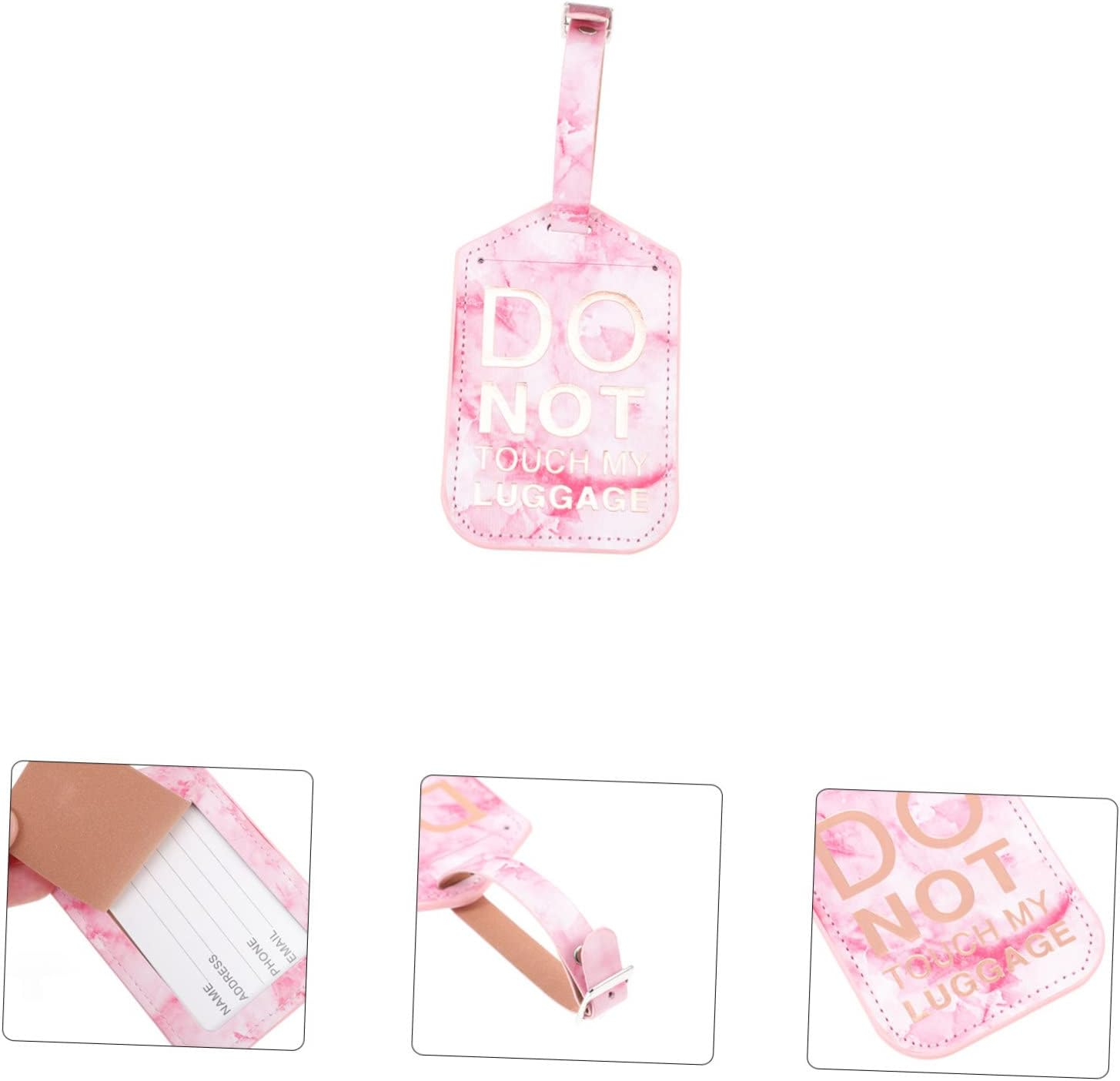 ABOOFAN 3Pcs Pu Luggage Tags for Travel Suitcase Tags Festival Design for Airplane Travel Essentials and Carry Suitcase image number 6