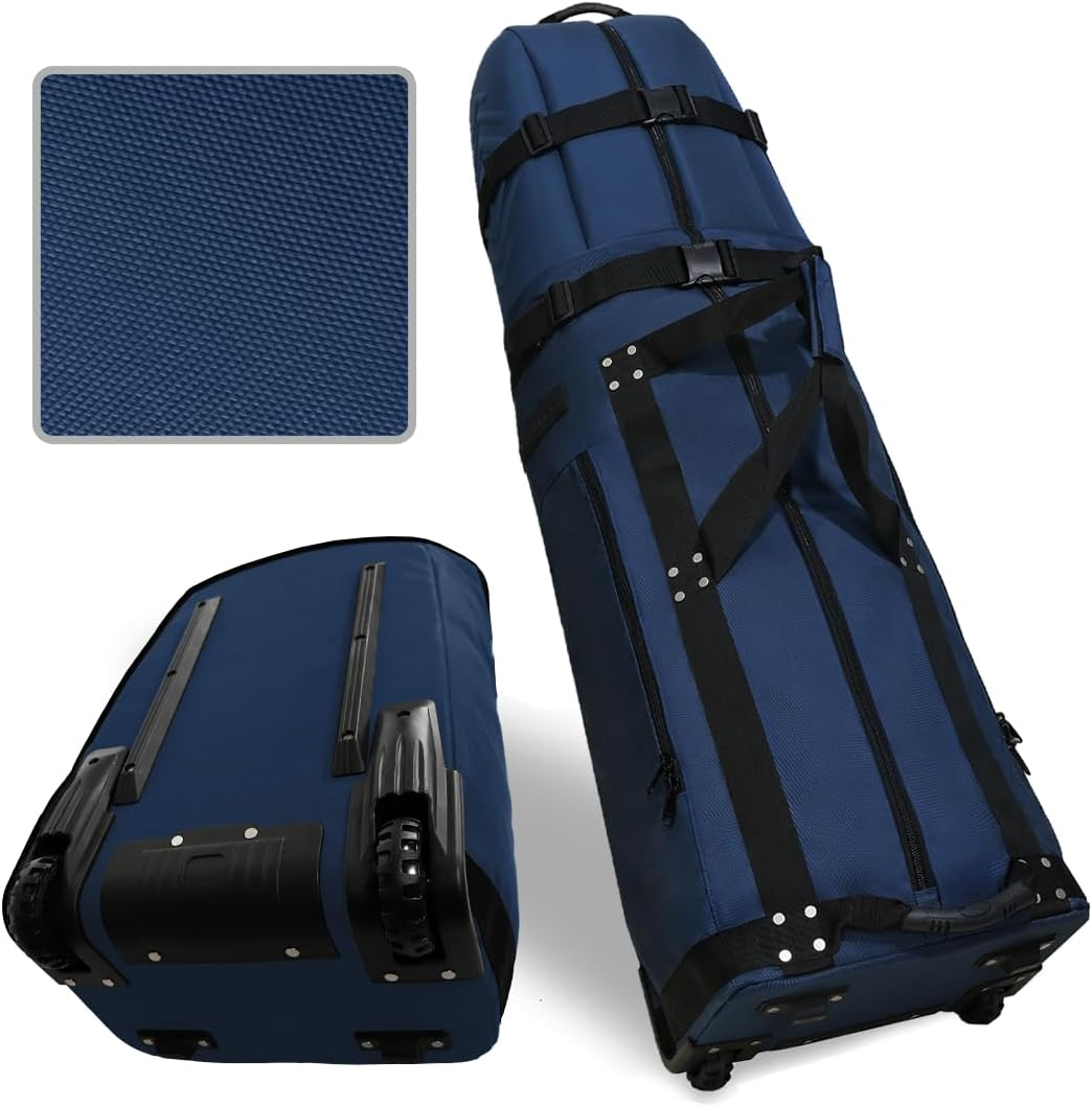 Caddydaddy New First Class Premium Padded Golf Club Travel Cover with Wheels - Heavy Duty Golf Travel Bag for Airlines