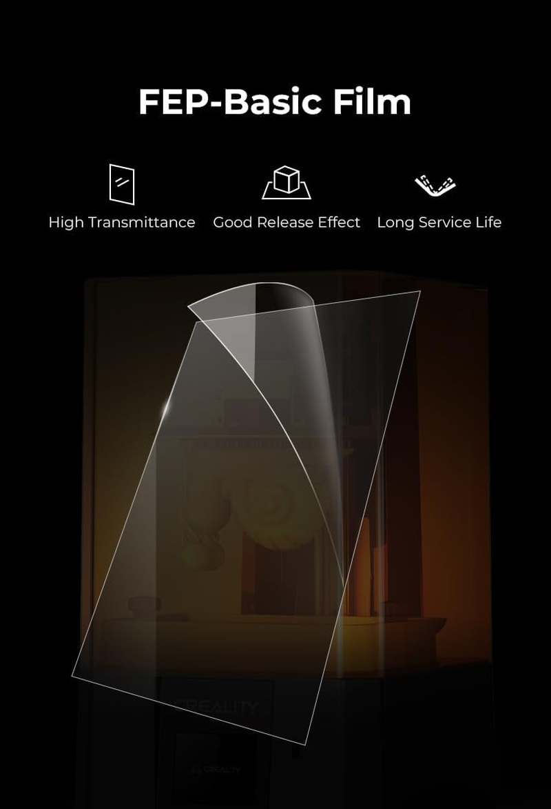 Creality Fep-Basic Film (310 X 220 X 0.15Mm) 5PCS for Halot-Mage, Halot-Mage Pro, Halot-Mages（Mono M5/M5S/M5S Pro, M7 Pro, Sonic Mighty 8K/Mighty Revo, Saturn 2/3/3 Ultra） 3D Printers Accessories image number 6