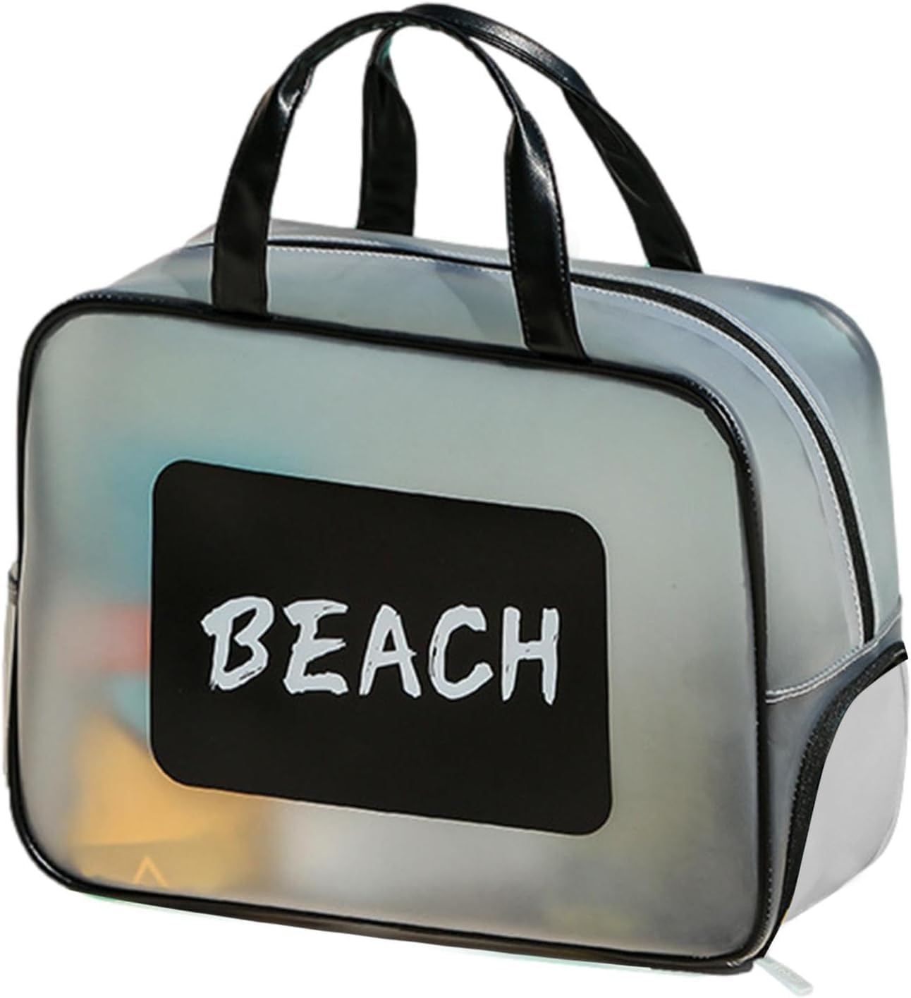 Beach Tote Bag - Portable Pool Tote,Large Capacity Organizer Travel Handbag with Wet and Dry Separation Design for Beach, Sports, Swimming, Spa image number 4