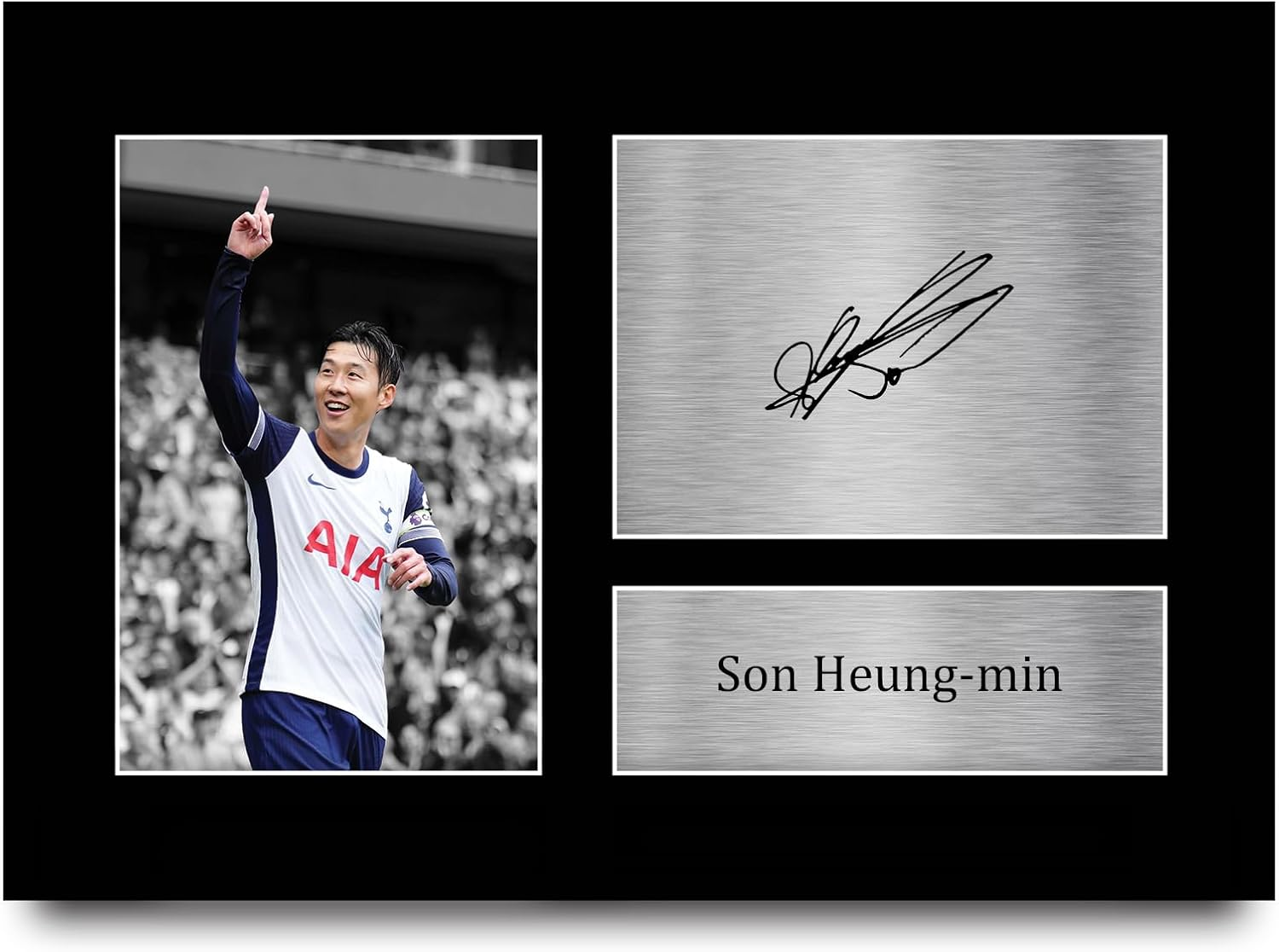 HWC Trading Son Heung-Min Gift Signed FRAMED A4 Printed Autograph Tottenham Hotspurs Gifts Photo Display