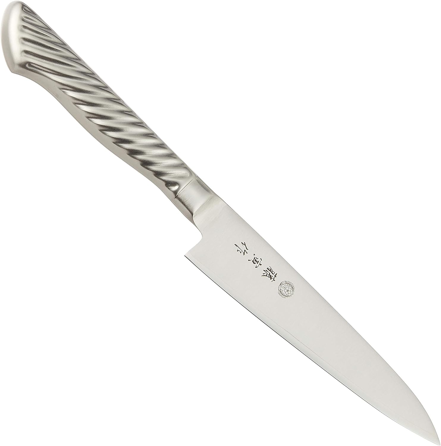 Fujitora FU-883 Petty Knife, 4.7 Inches (120 Mm), Made in Japan, Cobalt Alloy Steel, Double-Edged, Small Utility Knife Suitable for Peeling, Decorative Cutting, Small Crafts, Tornado Pattern, Easy To image number 1