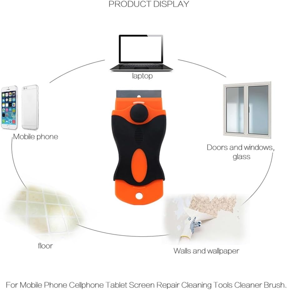 AIMALL Plastic Razor Blade Paint Glue Adhesive Scraper Blades Cleaner Tools - Metal Paint/Glue Remover Blades for Car Windows, Glass, Tile image number 5