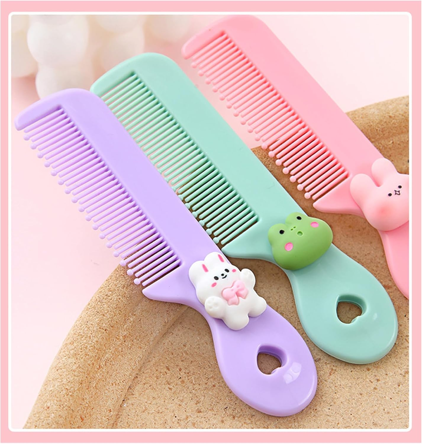 Yeanifeana 4 Pack Hair Combs Set, Wide Tooth Detangling Combs for Boys and Girls, Pain-Free Anti-Knot for Wet/Dry/Curly Hair with Animal Shapes image number 6