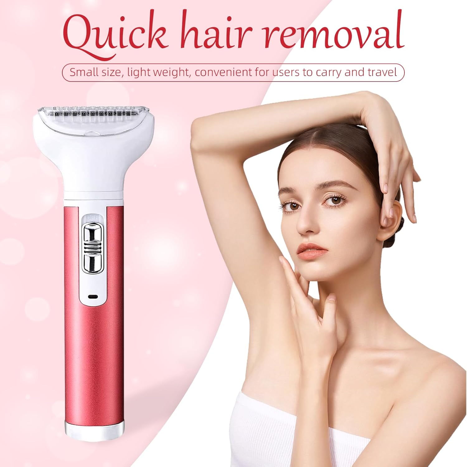5-In-1 Electric Shaver for Women and Men Waterproof Painless Hair Removal Device Electric Bikini Trimmer Eyebrow Remover Facial Shaver Nose Hair Trimmer Leg and Armpit Hair Remover image number 2