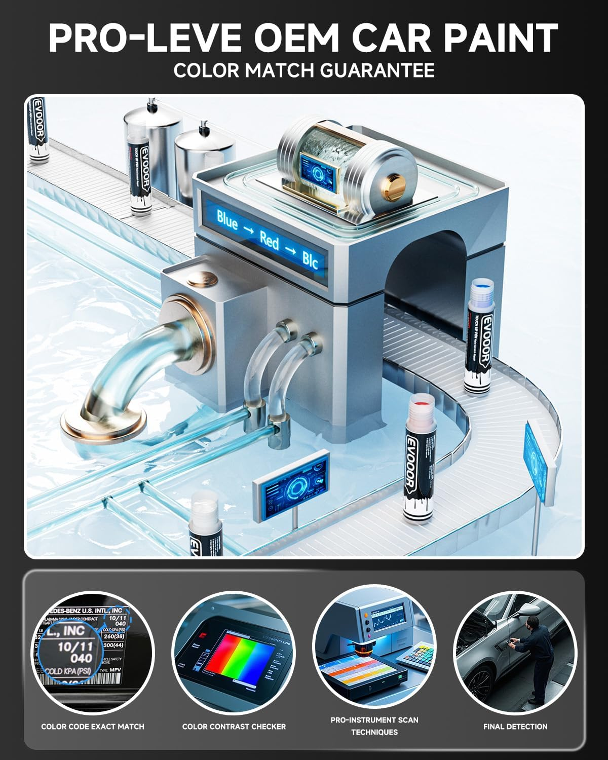 G1U Ice Silver Metallic Touch up Paint Compatible with Subaru Exact Match 2 in 1 Touch up Paint for Chips and Nicks Repair with 2Pcs Disposable Micro Applicators image number 3