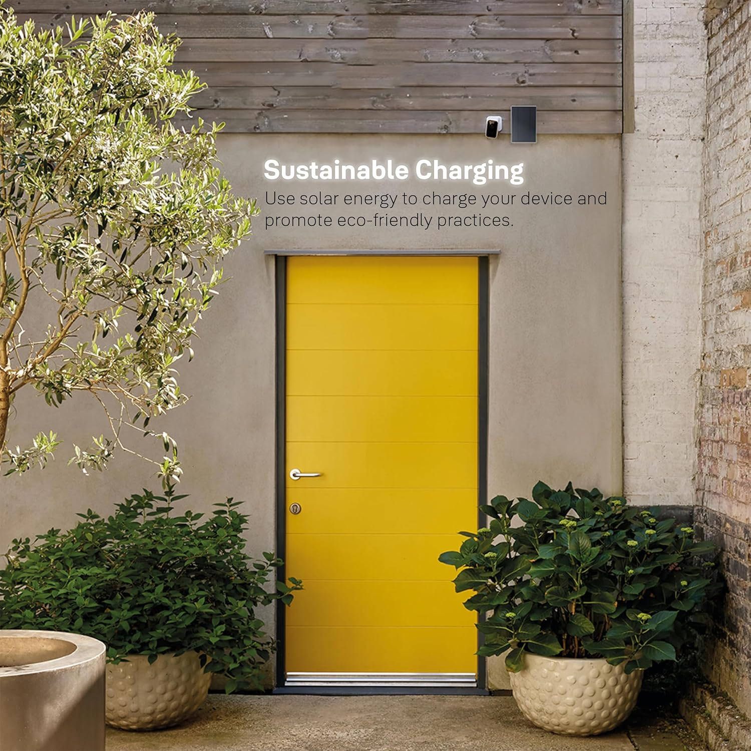 Yale - Solar Panel Charger - Outdoor Usage - up to 3W Power in Direct Sunlight - Easy Installation - 2M Cable - USB-C Connector - Accessory Compatible with Yale Smart Outdoor Camera image number 3