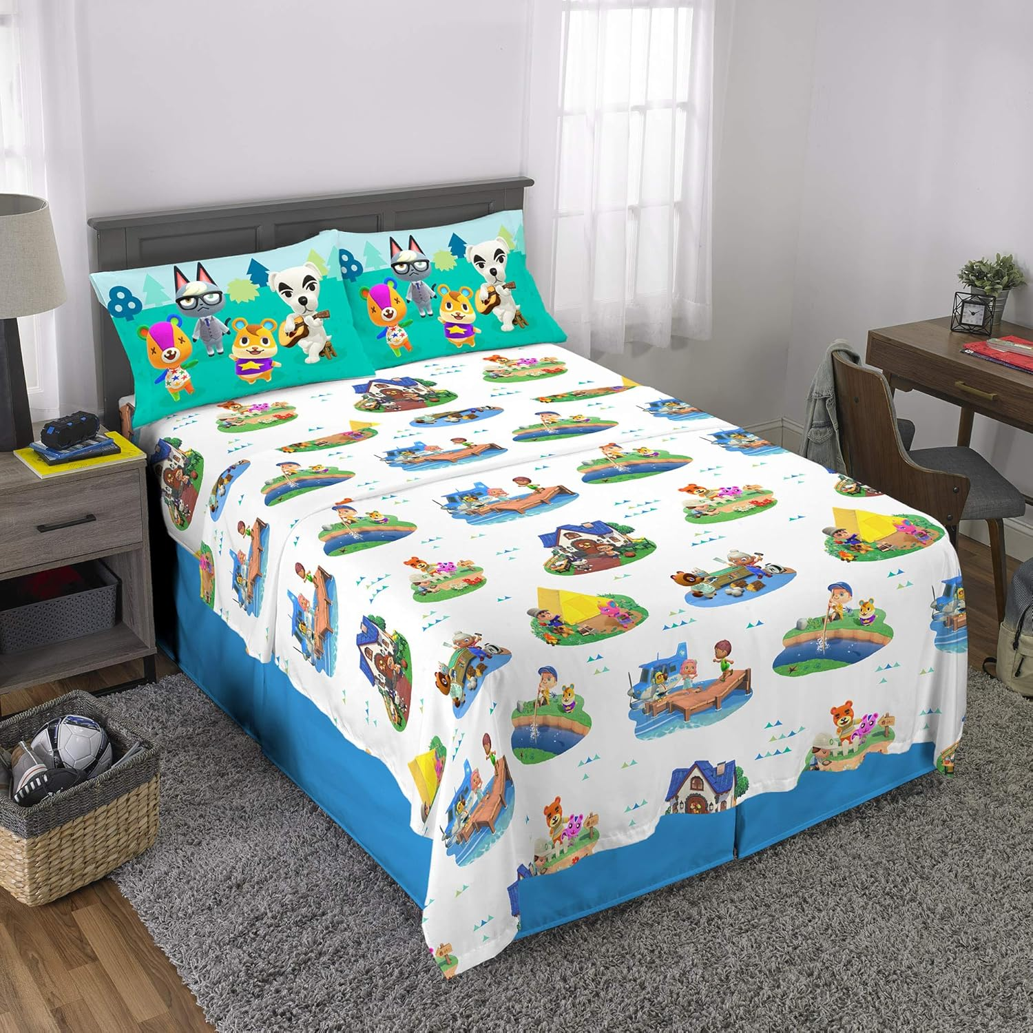Franco Kids Bedding Super Soft Sheet Set, Full, Animal Crossing image number 4