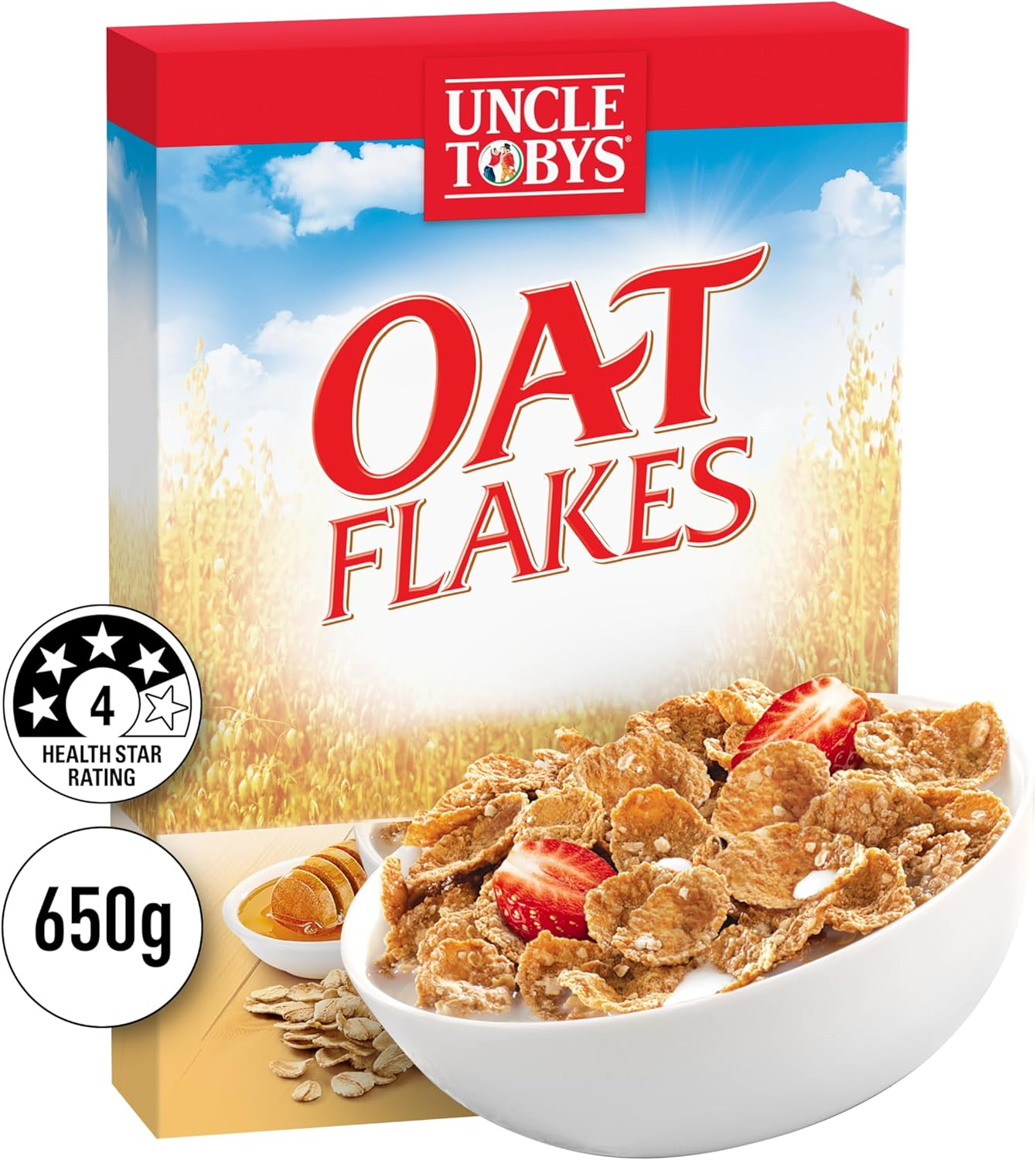 Uncle Tobys Oat Flakes Crunchy Flakes Breakfast Cereal 640 G image number 2