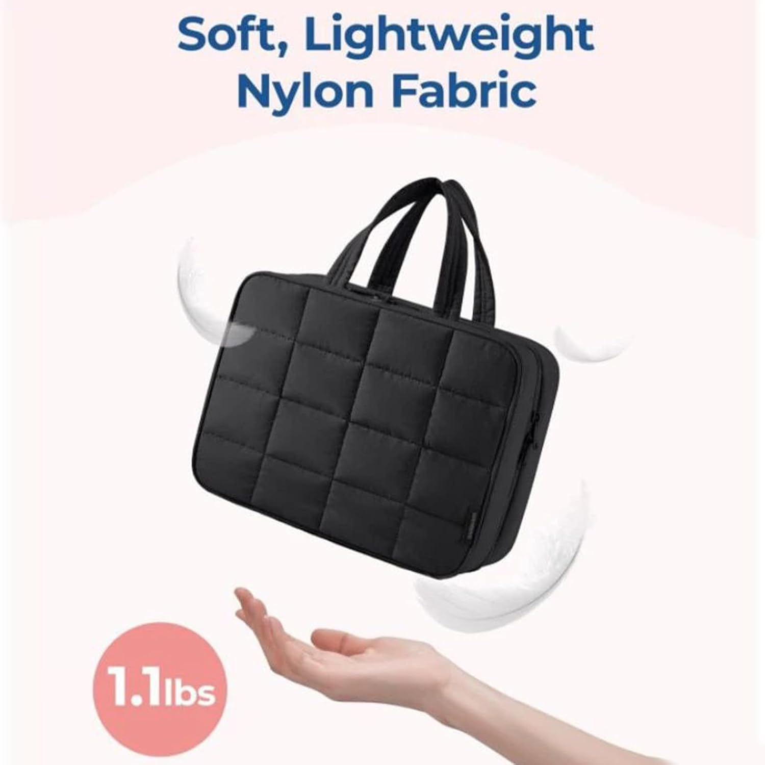 Tktouci Toiletry Bag for Women,Portable Waterproof Pouch | Portable Travel Case Make up Bag | for Women Men Makeup Cosmetic Bracelet Necklace Earrings Accessories Gym Dorm Camping image number 6