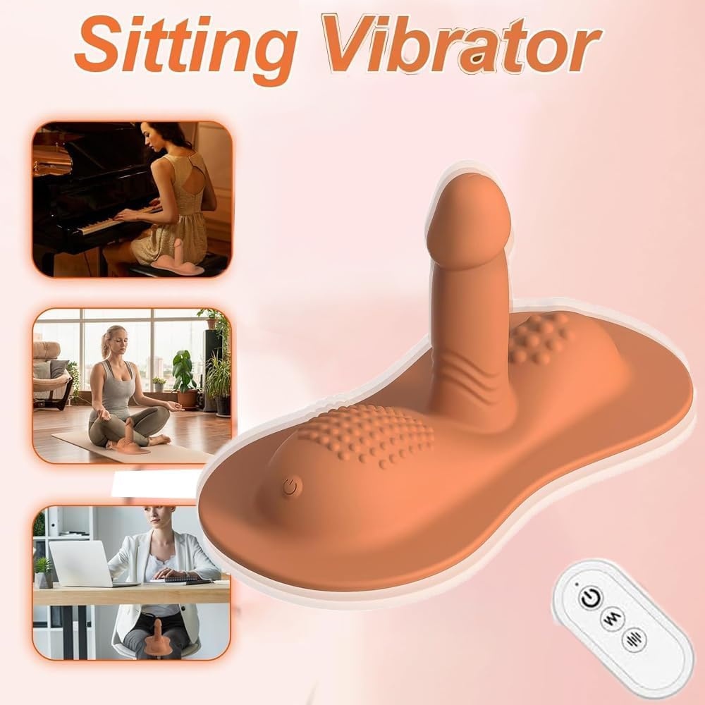 Women Sex Toys Sit and Ride Vibrators Dildo, Remote Control Vibrator G Spot Sex Toys with 10 +10 Vibrating Modes, Adult Sex Toy Games for Women Men Couples image number 2
