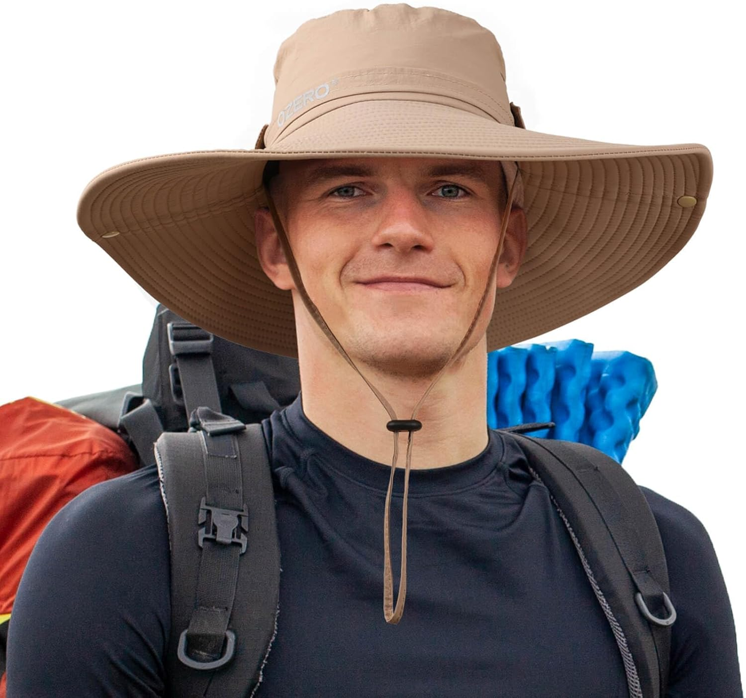 OZERO Sun Hat for Men Women | UV Protection Wide Brim Bucket Hat, Lightweight & Foldable Boonie Hat for Summer Travel, Hiking, Beach and Fishing