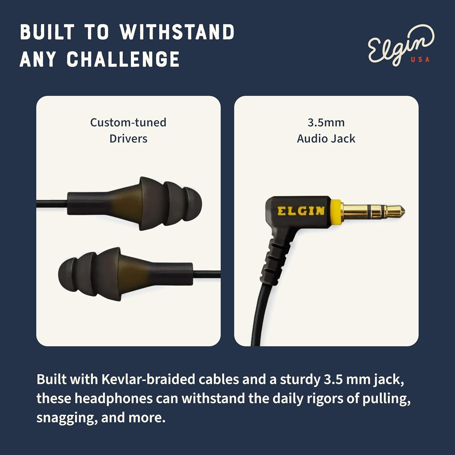 Ruckus Earplug Earbuds | OSHA Compliant Noise Reduction In-Ear Headphones : Isolating Ear Plug Earphones Stealth Black image number 1