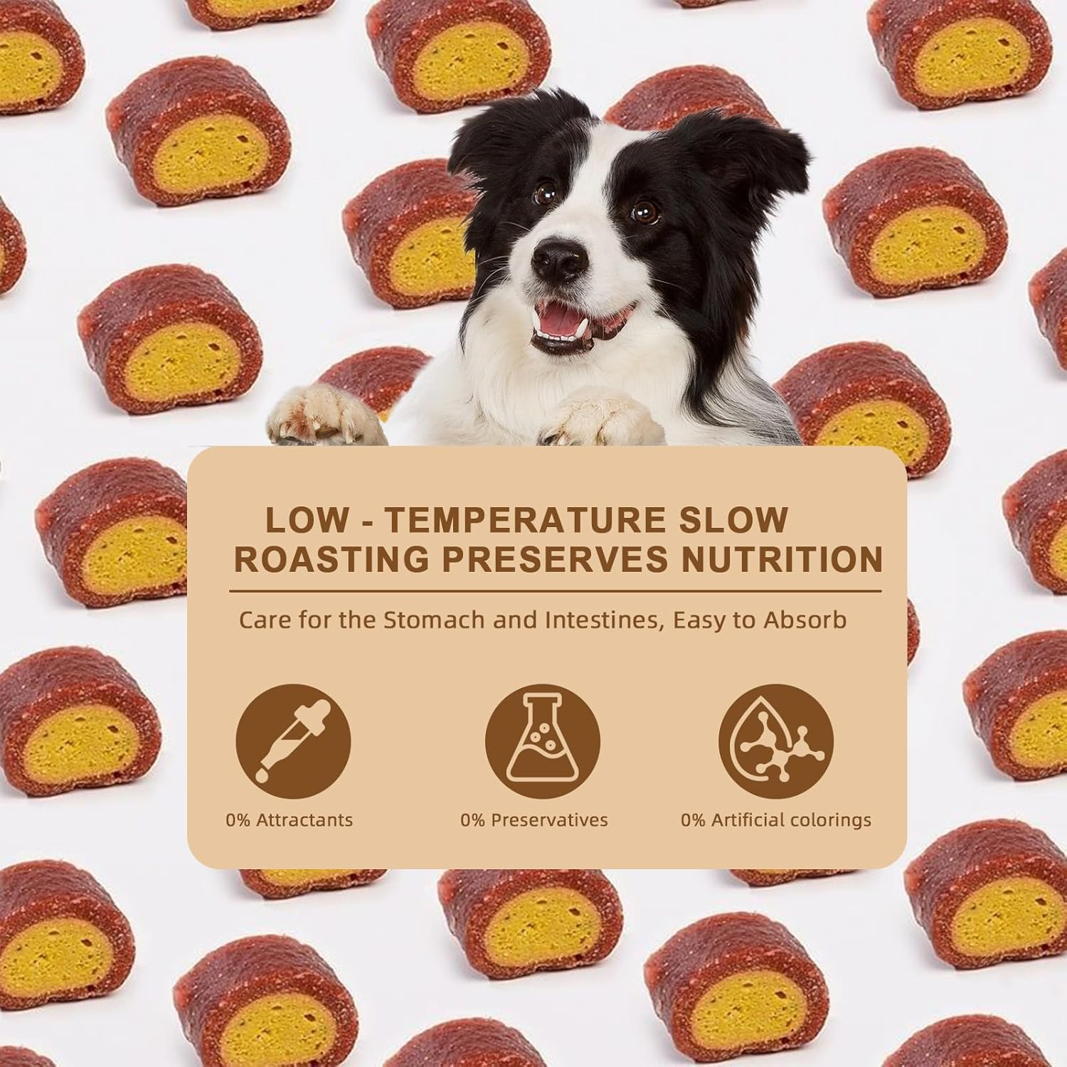 Beef & Egg Yolk Dog Treats, Natural-Ingredient Dog Treats, Healthy Tasty Training Snacks (100G) image number 4