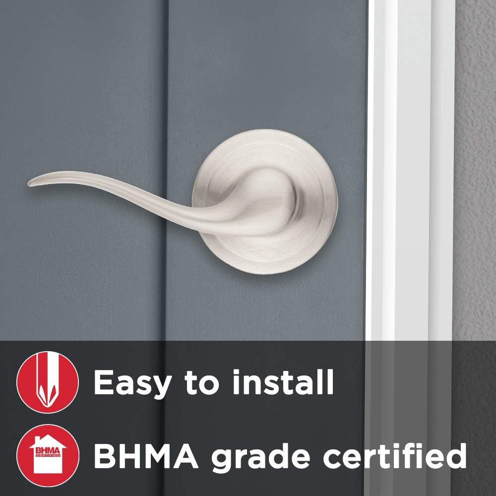 Kwikset Tustin Left-Handed Half-Dummy Lever in Satin Nickel