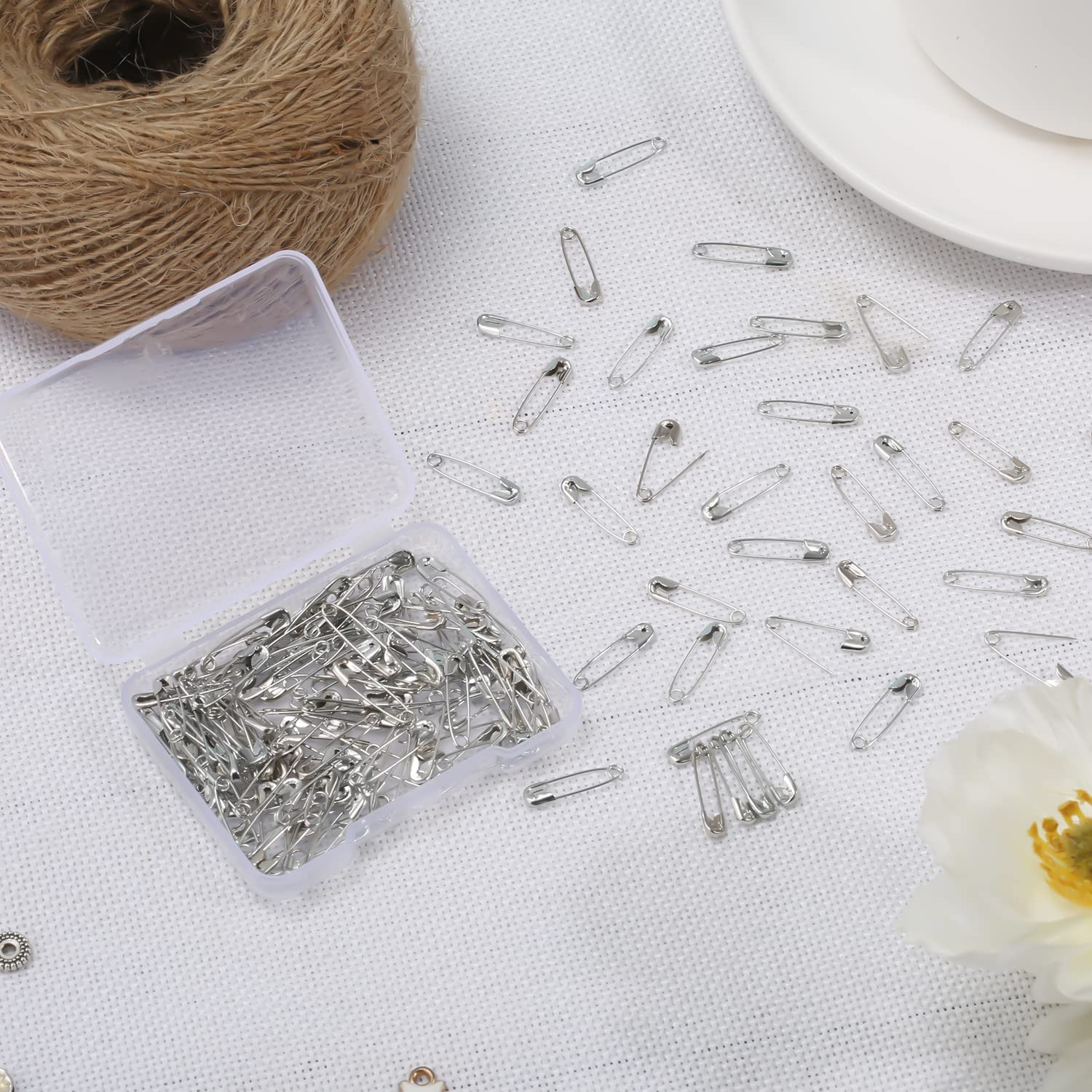 150Pcs Safety Pins, 19Mm Mini Safety Pins for Clothes Metal Safety Pin for Clothing Sewing Handicrafts Jewelry Making (Silver) image number 1