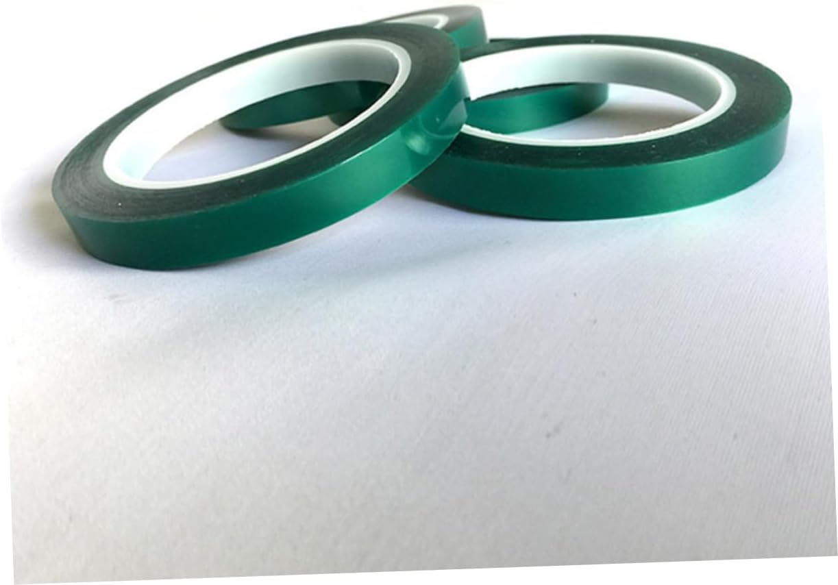 5Pcs Car Tape Pet Adhesive Tape for Spray Paint Plating Circuit Board Shielding Green High Temperature Resistant