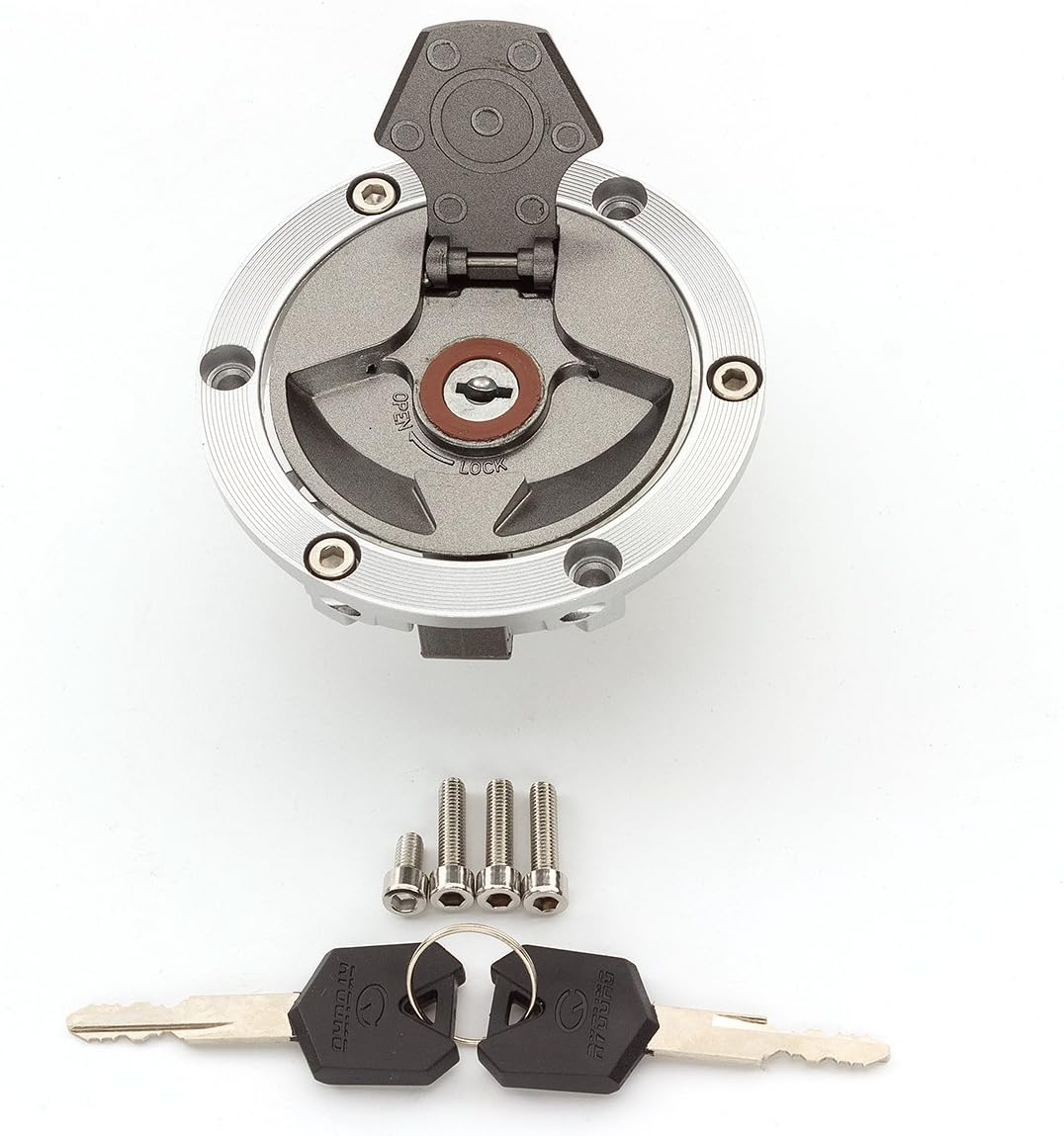 FXCNC Racing Motorcycle Gas Cap Fuel Tank Cap with Key Lock Set Fit for Kawasaki Ninja 250 05-12 Ninja 300 13-14 image number 1