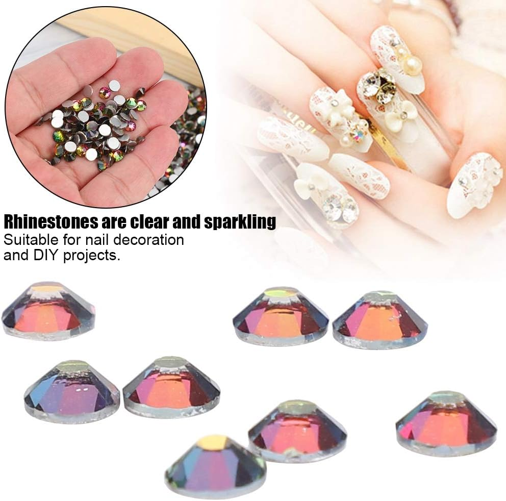 1440Pcs Hot Fix Flatback Rhinestones Glass Diamantes Gems Crystal Nail Art Decoration for Nails Decoration Makeup Clothes Shoes image number 3