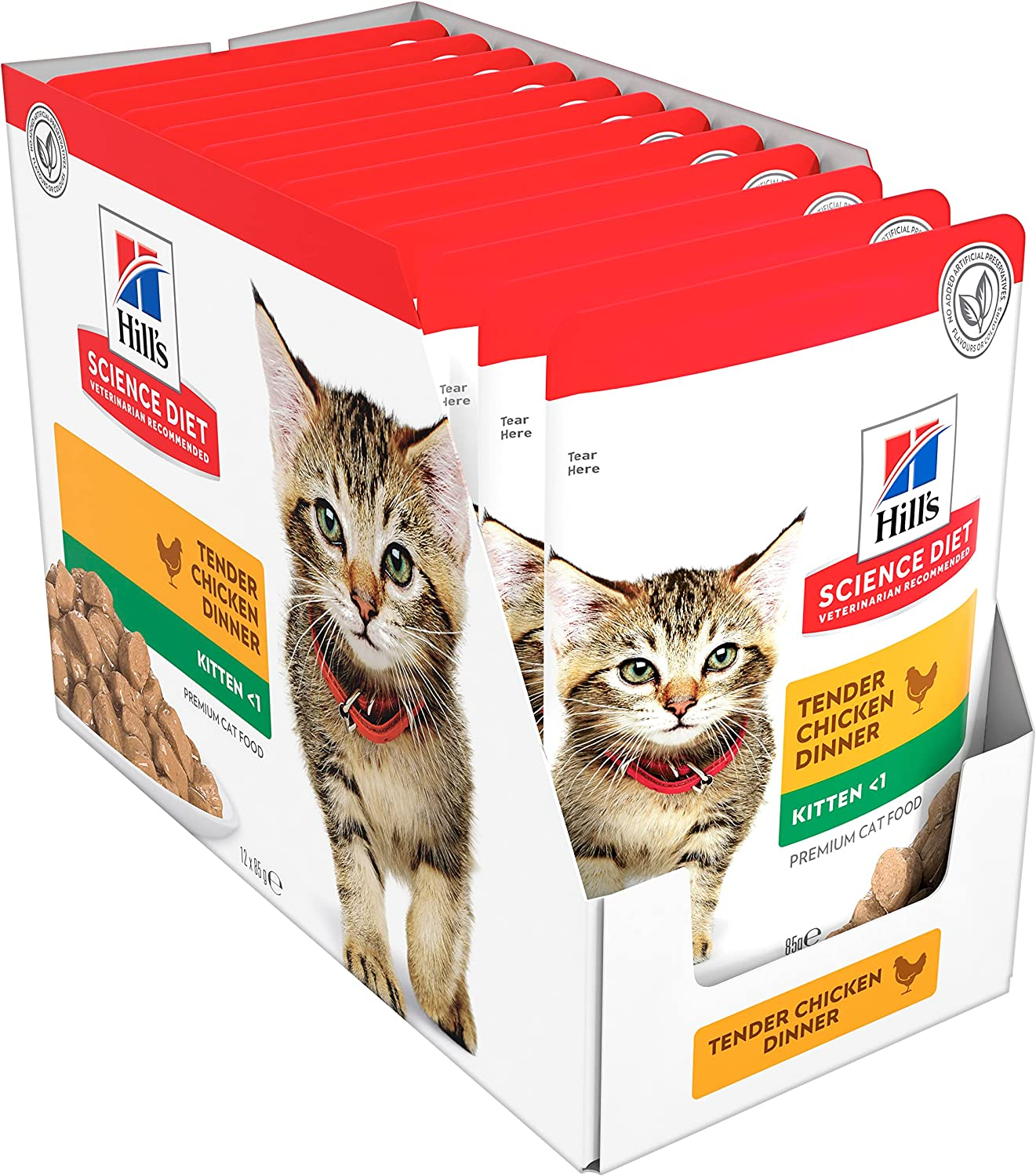 Hill'S Science Diet Kitten Wet Cat Food, Chicken, 85G, 12 Pack, Cat Food Pouches image number 5
