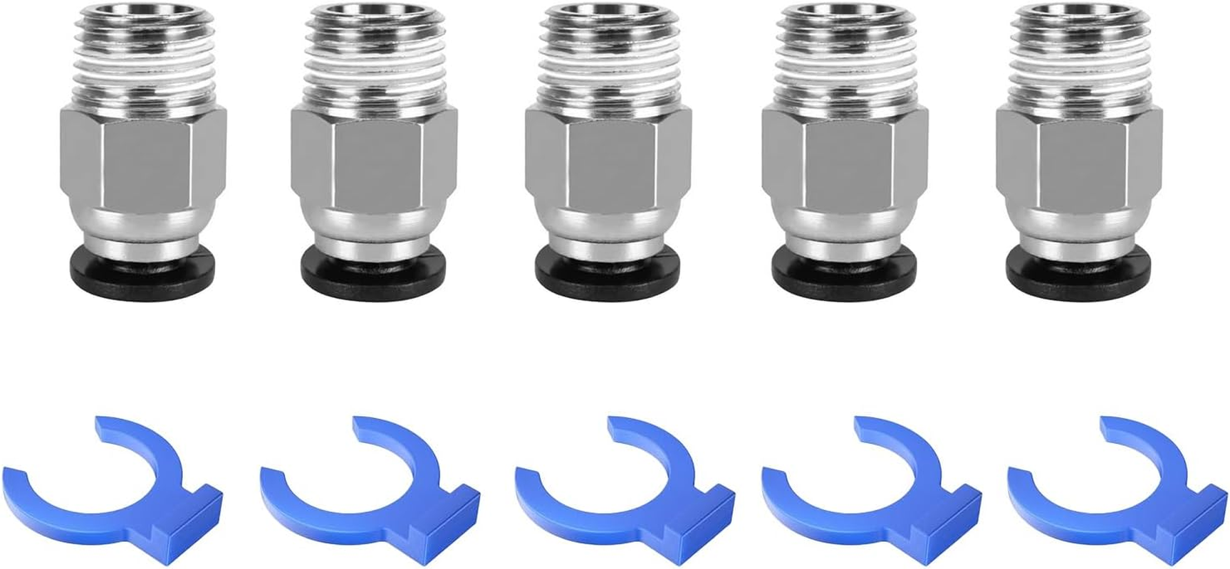 PC4-M10 Male Straight Pneumatic for E3D-V6 Long-Distance Bowden Extruder 3D Printer with Circlip (10PCS in Total) image number 2