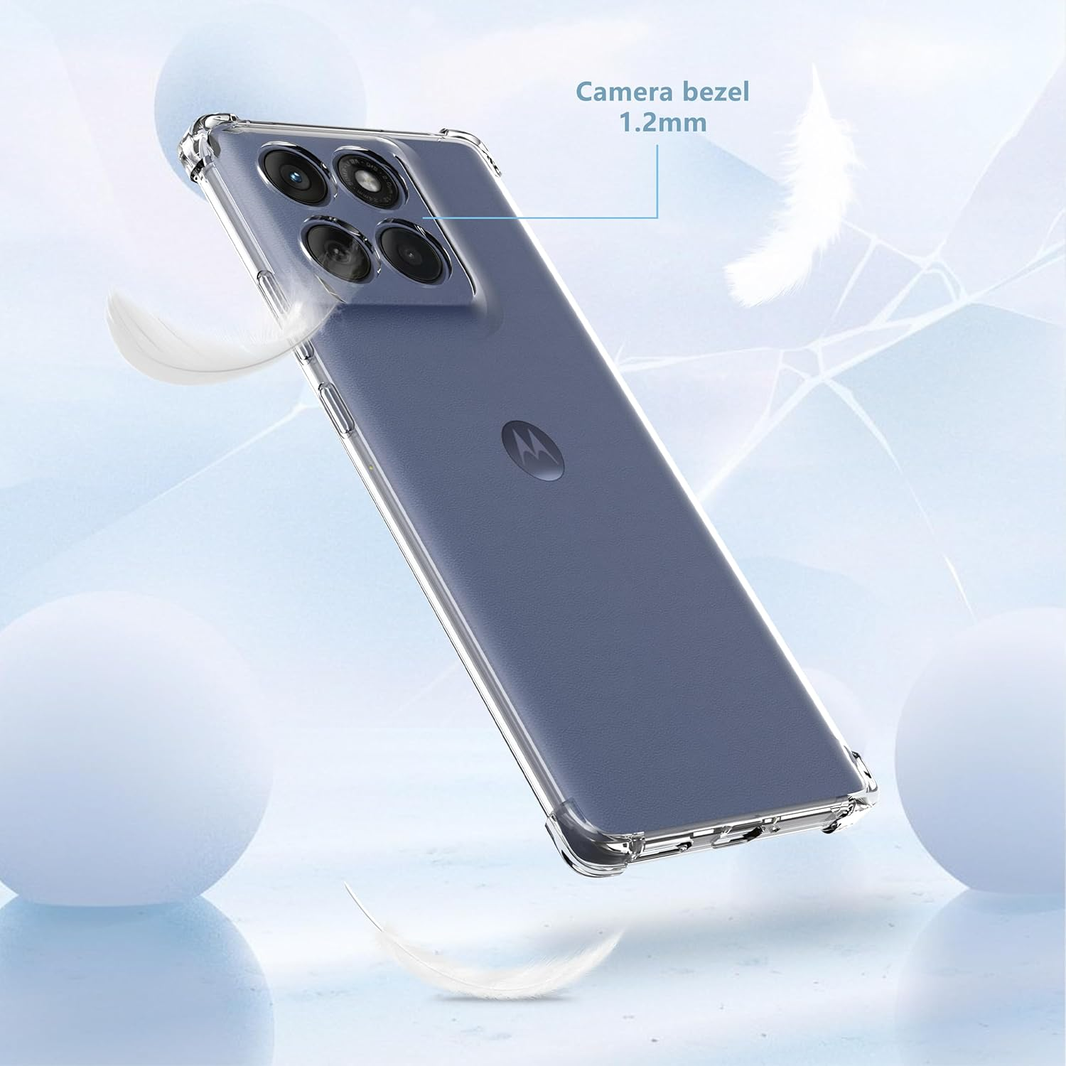 Anoowkoa TPU Case for Moto Edge 60 Fusion Phone Case Clear with Built-In Camera Lens Protector Thin Transparent Protective Back Cover Soft Flexible Bumper Hybrid Silicone Case image number 6