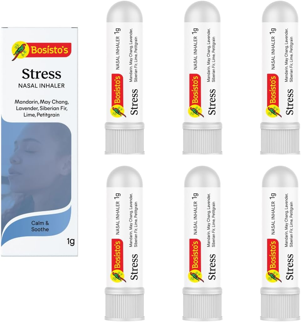 Bosisto'S Stress Nasal Inhaler 1G X 6, Mandarin, May Chang, Lavender, Siberian Fir, Lime and Petitgrain Pure Essential Oils image number 1