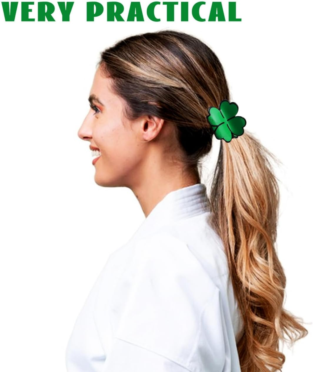 Holibanna Shamrock Hair Clip for Patrick'S Day Unique Design Secure Hold Durable Material Versatile Irish Party Hair Accessories for Women and Girls image number 5
