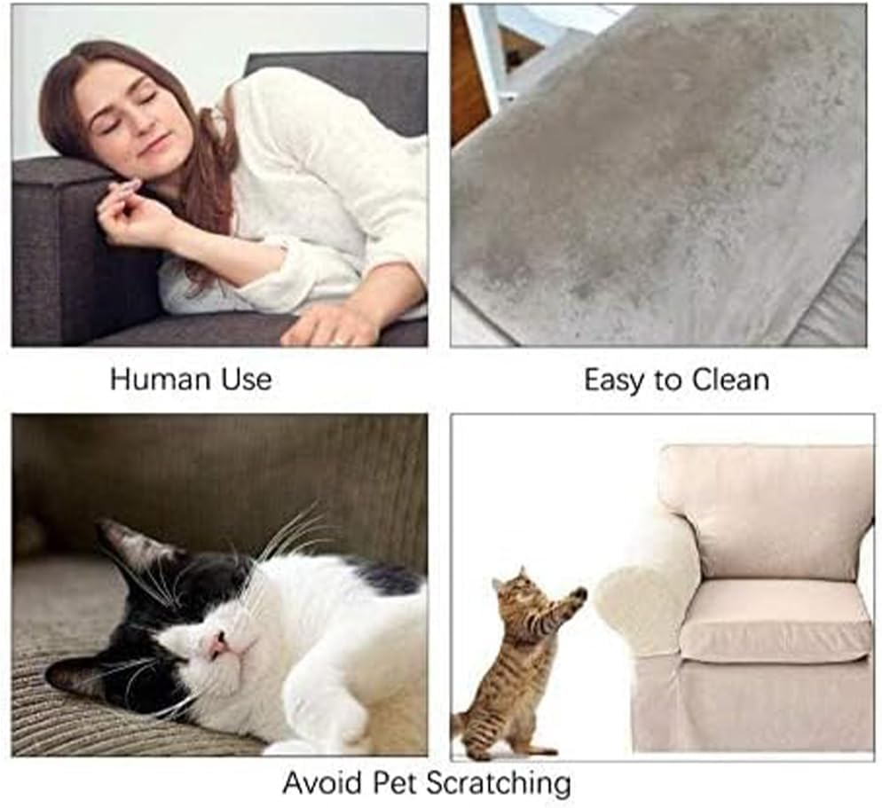 4 PCS 2 Set of Stretch Armrest Covers Armchair, Anti-Slip for Chairs Sofas, Comfortable Soft Armrest Cover High-Grade Arm Caps Dustproof Furniture Protector, Thickened anti Dirty Home Furnishings image number 2