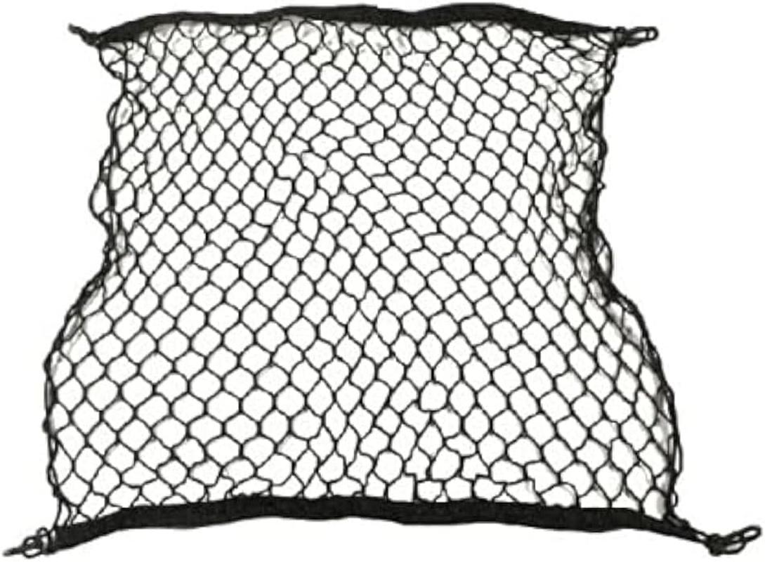 Trunk Cargo NET Car Nylon Elastic Mesh Organizer Truck SUV Universal 4 Hook Rear Black Net Auto Storage Organizer (Black, One Size) image number 2