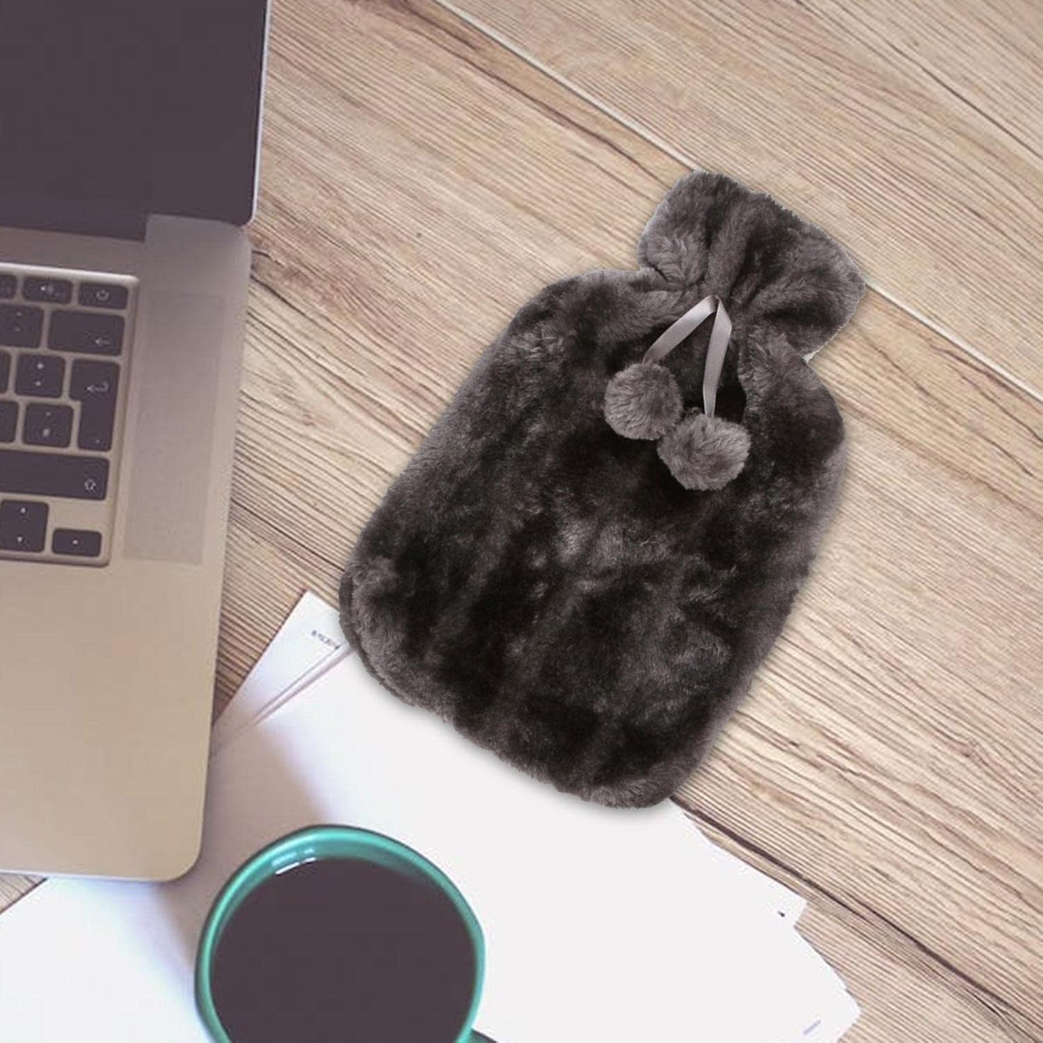 Hot Water Bottle Cloth | Faux Plush Fur Cover for 2 Liter (2000 Ml) | Hot Water Bottle Covers Insulated Maintain Constant Temperature for Women Kids (Cover Sleeves Only) Buniq