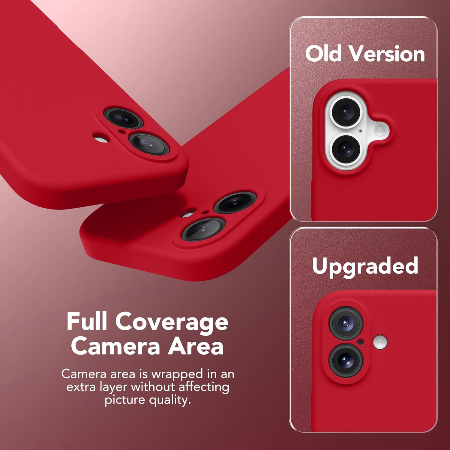 Suydanbox Magnetic for Iphone 16 plus Case, Compatible with Magsafe, [Full Camera Protection][Screen Protector] Silicone Shockproof Protective Phone Case for Iphone 16 plus 6.7", Red - Alpine Green image number 6