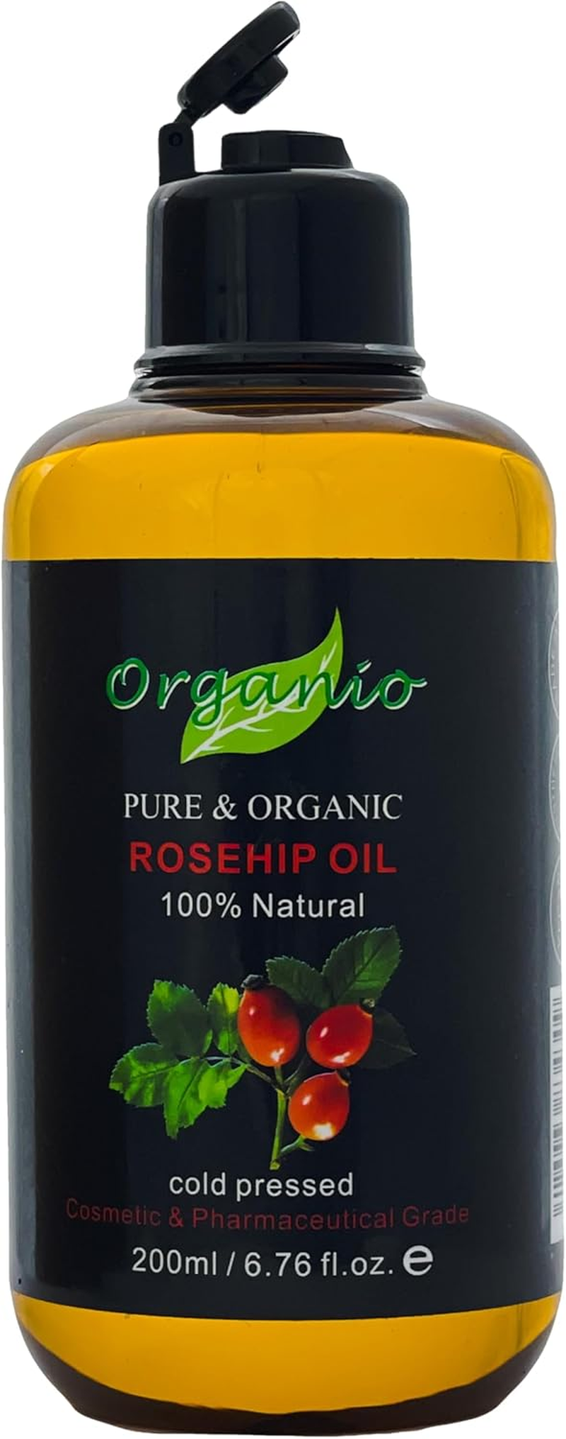 Organic Rosehip Oil Cold Pressed 100% Pure Natural Virgin Rose Hip Face,Skin Oil (Without Pump, 200Ml) image number 5