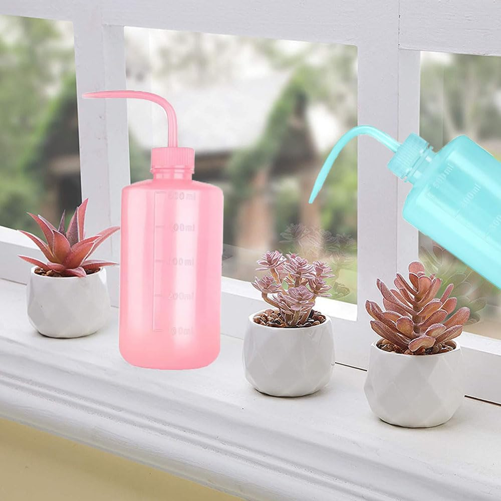 3-Pack Squeeze Water Bottle, 500Ml Plant Wash Bottle with Narrow Mouth and Scale Labels image number 4