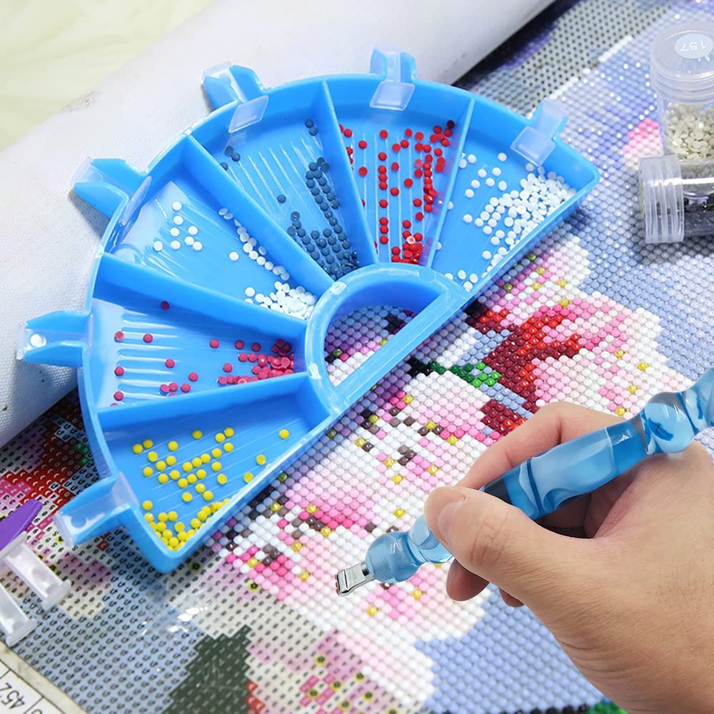 Diamond Art Paintings Tray Kits, SENHAI Diamond Art Paintings Accessories Tray Organizer, Diamond Art Paintings Storage Containers, Diamond Art Paintings Pens Kits for DIY Painting Crafts image number 5