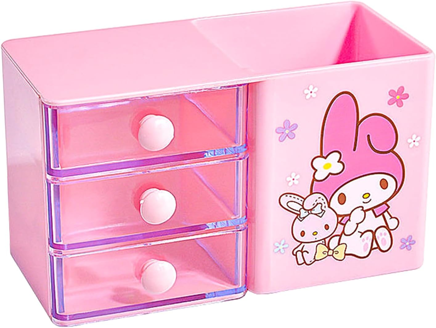 Kawaii Pen Holder Drawer Storage Box Office Desktop Office Supplies Three-Layer Cartoon Colorful Small Drawer Box