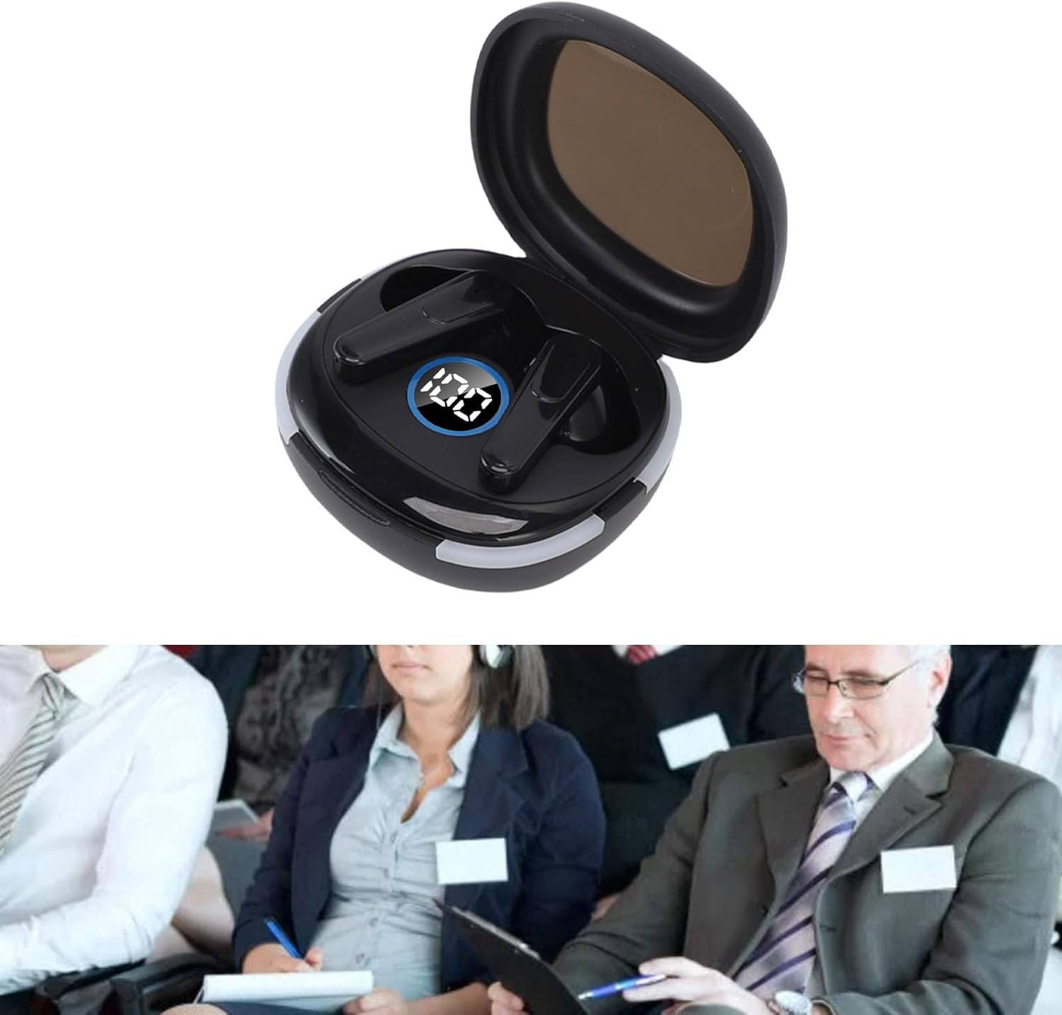 Plyisty 164 Language Translator Earbuds, Real Time Translation, HD Calling, Music Playback with 5.4 Technology, for Travel, Business, Learning image number 1