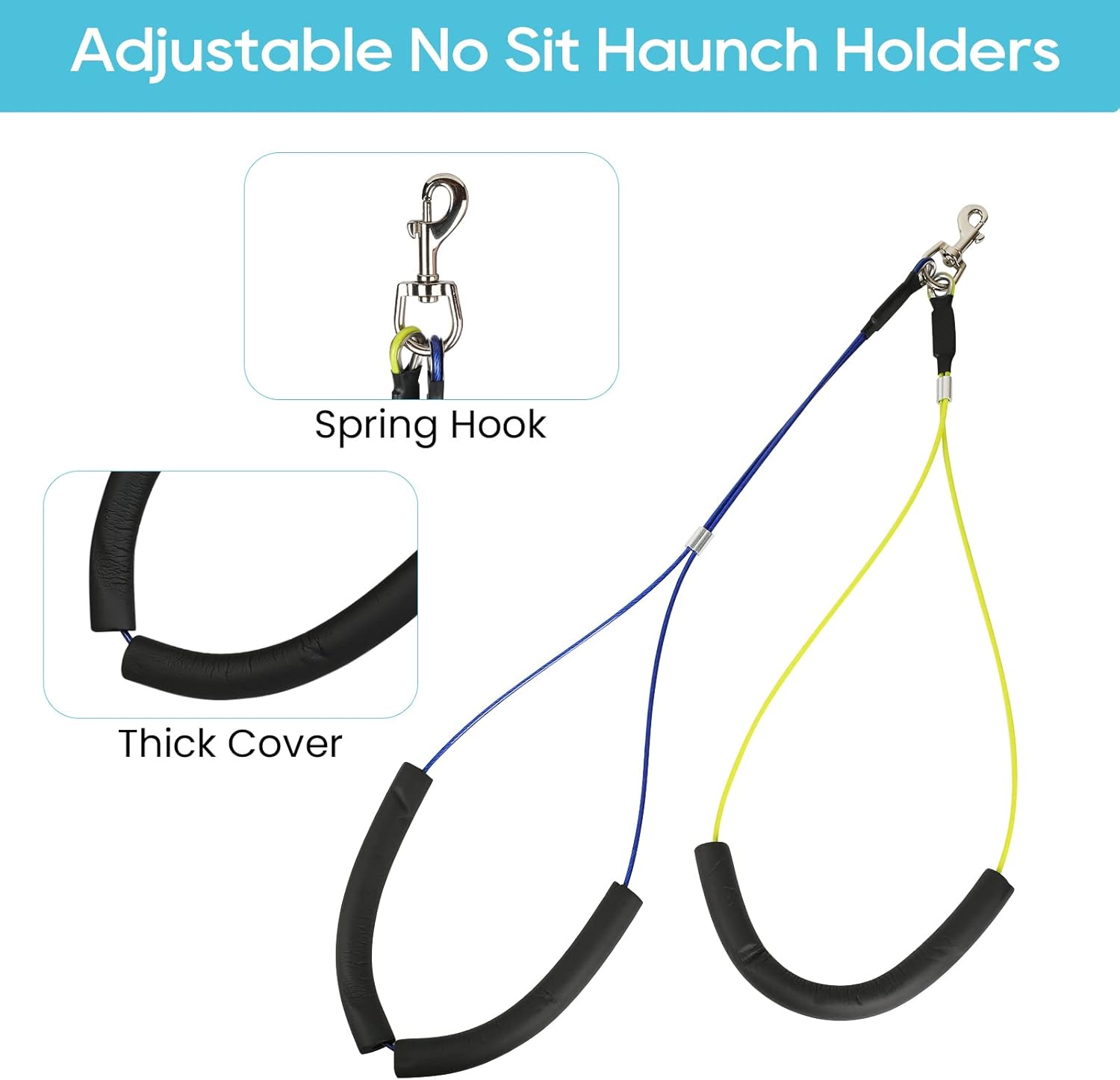 Wegxy Dog Grooming Arm, 35" Height Adjustable with Double Clamp for Small & Medium Dogs, Grooming Loop Noose & No-Sit Haunch Holder image number 2