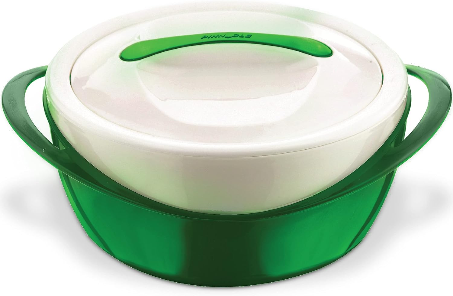 Pinnacle Thermoware Large Insulated Casserole Dish with Lid 3.6 Qt. Elegant Hot Pot Food Warmer/Cooler -Thermal Soup/Salad Serving Bowl Stainless Steel Hot Food Container Green 3.6 Qt