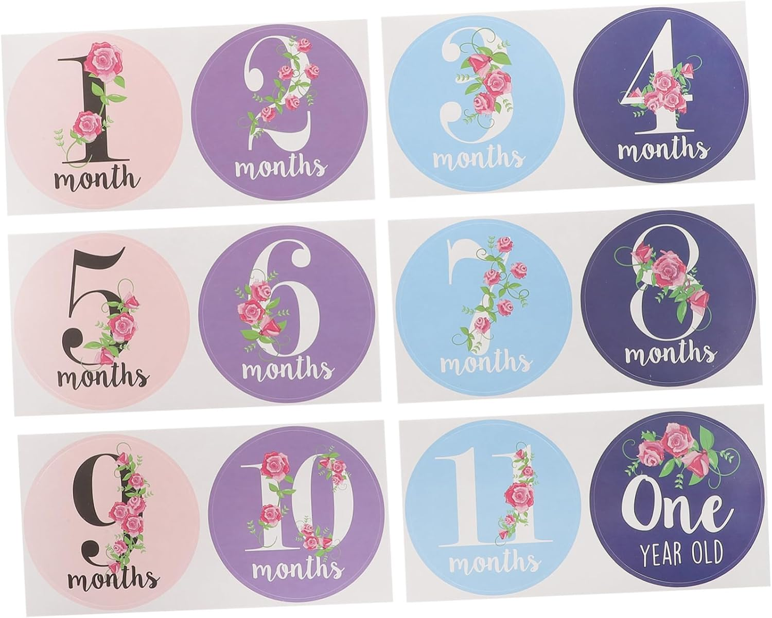 BESPORTBLE 12Pcs Monthly Sticker for Months Old Boy Girl Newborn Milestone Stickers Quality Paper Photo Prop for Health Care image number 6