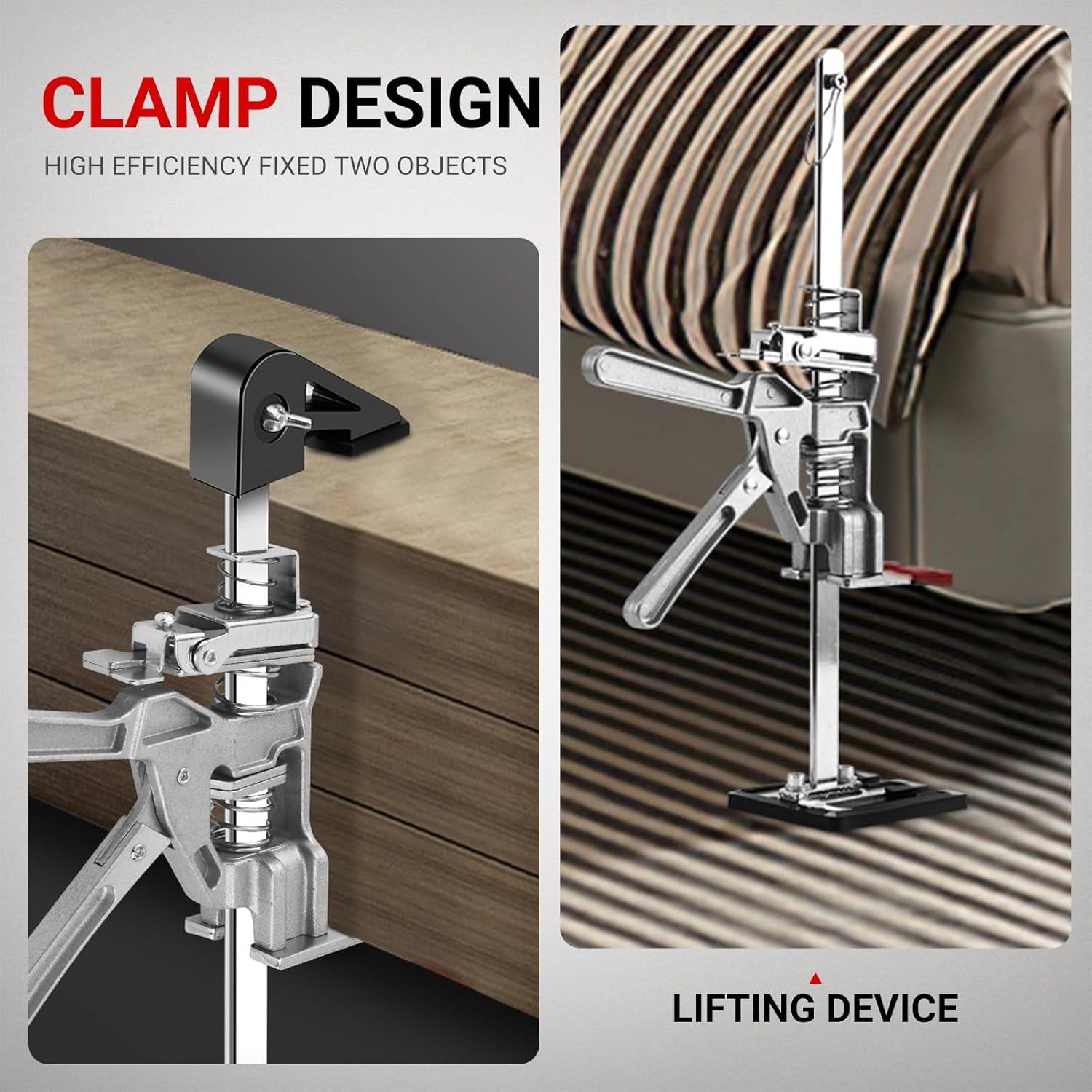 USOR 2Pack Labor Saving Arm Jack, Furniture Lifter Hand Lifting Tool Jack, Jacks for Furniture, Heavy Load Furniture Lifter, 440LB Arm Jack for Doors, Drywall, Woodworking image number 1