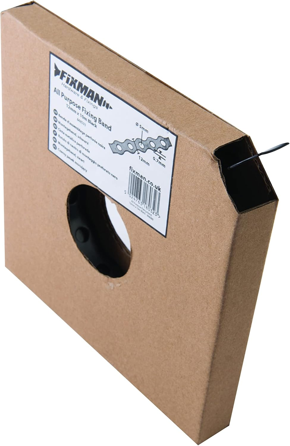 Fixman 848593 Black Fixing Band 12 Mm X 10M
