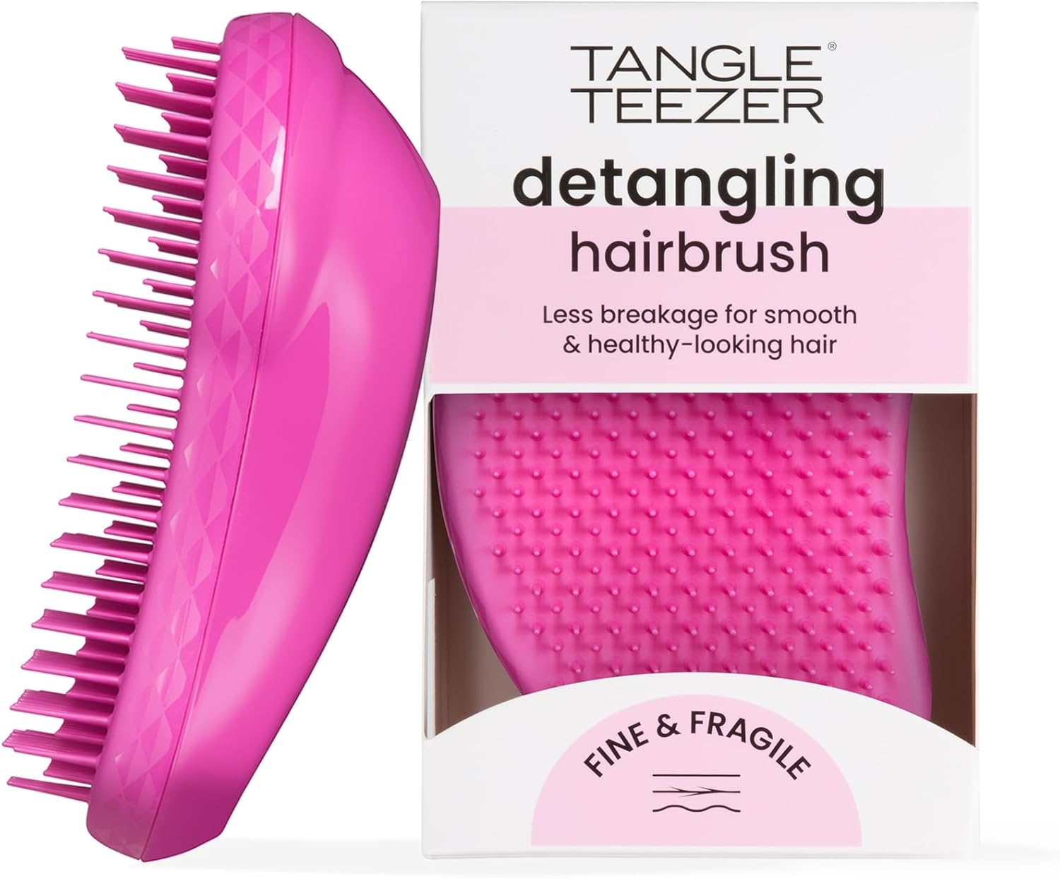 Tangle Teezer, the Fine and Fragile Detangling Hairbrush for Wet and Dry Hair, Colour Treated, Fine, Fragile Hair, Berry Bright
