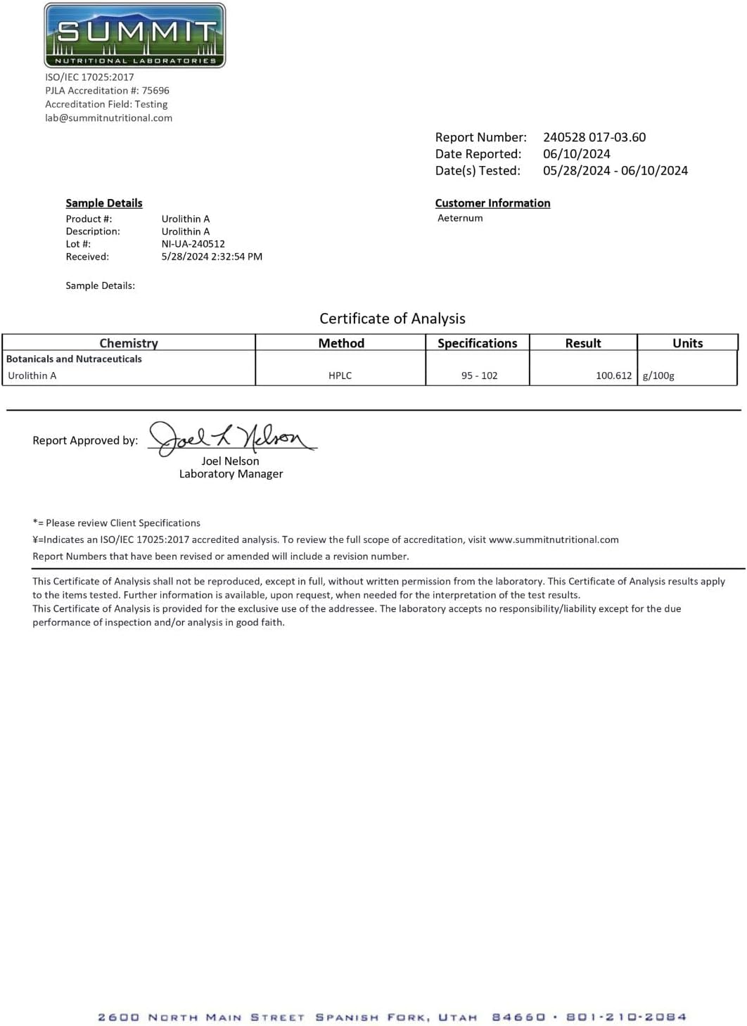 Aeternum Urolithin a Supplement - Pure Urolithin a Supports Energy, Muscle Strength, Mitochondrial Health - 500Mg - 180 Capsules