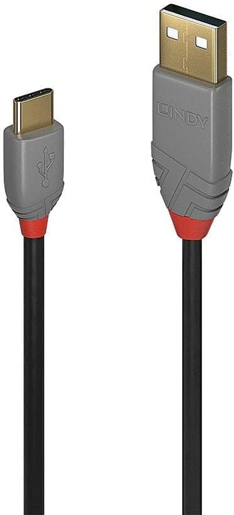 LINDY 3M USB 2.0 Type a to C Cable, Anthra Line image number 1