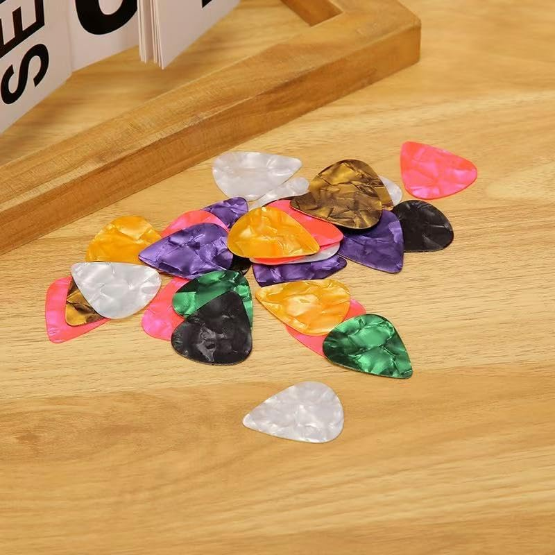21 Packs Guitar Picks with Organizer Box Bass Picks Thin, Medium & Heavy 3 Different Thickness for Electric Acoustic Guitars Ukulele Bass, Guitar Gifts for Men Women Players image number 4