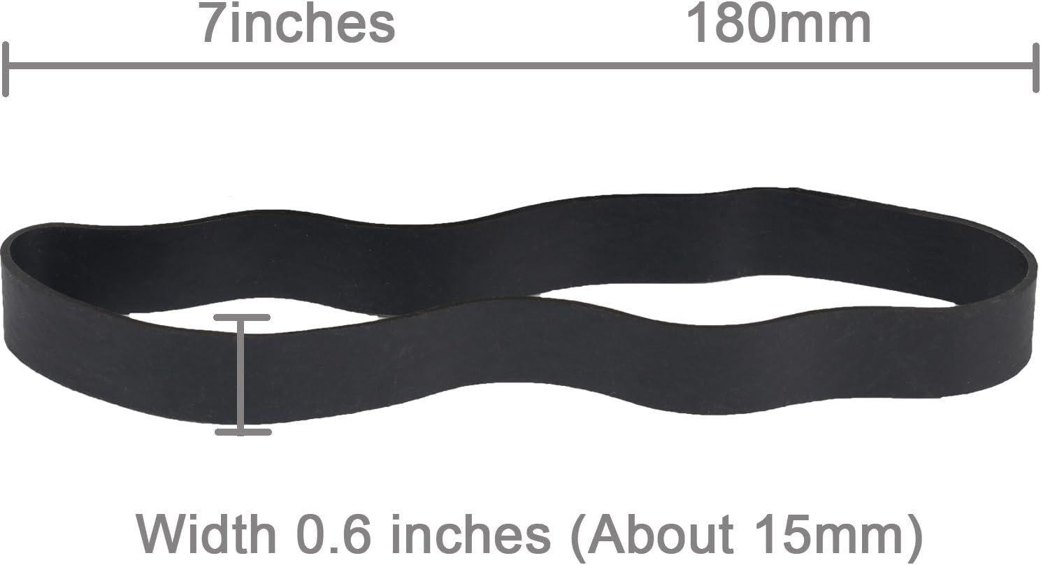 Rubber Bands Size#107 Black 20Pcs Heavy Duty Big Wide Rubber Band Elastic Bands for Office Supplies
