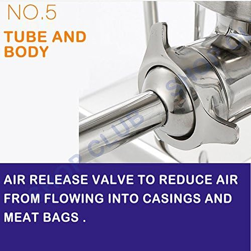 7L Stainless Steel Meat Sausage Filler Stuffer Salami Maker Vertical Machine image number 4